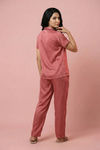Zivame Satin Pyjama Set - Dusty Rose — thumbnail 3